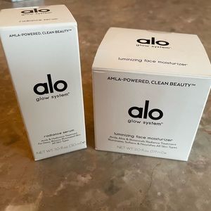 ALO Glow System Skincare Routine Serum/Moisturizer Both Full Size
